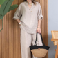 Women's Casual Cotton Linen Two-Piece Set pentagow