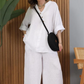 Women's Casual Cotton Linen Two-Piece Set pentagow