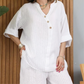 Women's Casual Cotton Linen Two-Piece Set pentagow