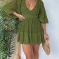 💕Open Back Lace Crochet Romper Dress-displays graceful figure! pentagow