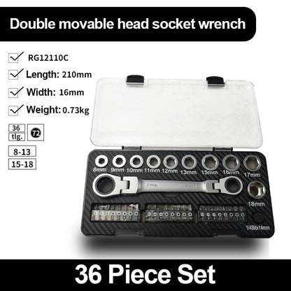 36pcs Ratchet Wrench Sets with box pentagow