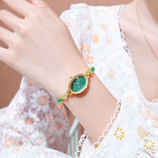 Elegant armbandsklocka i jade för kvinnor pentagow