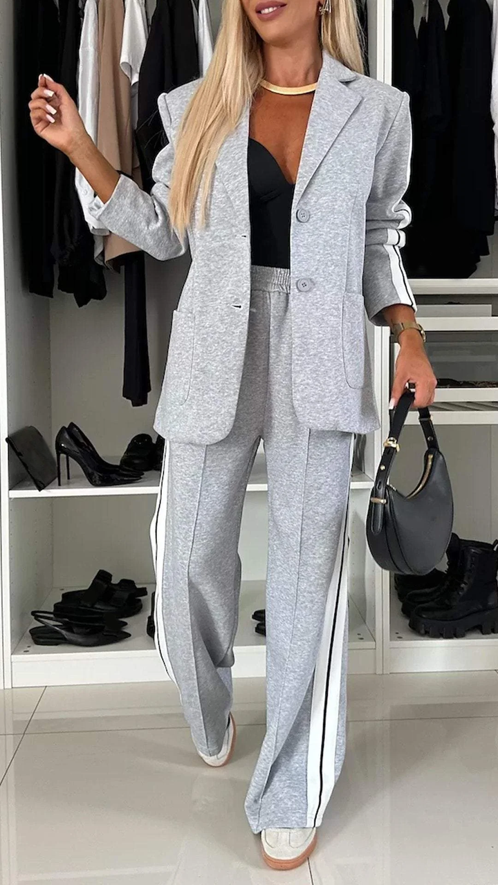 Women's 2-piece casual blazer and sweatpants set pentagow