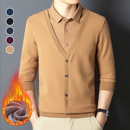 Men’s Business Casual Thermal Cardigan pentagow