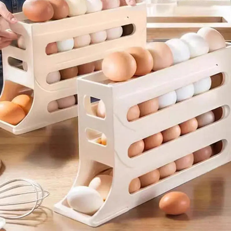 Förvaringshylla för ägg i lutande design med 4 våningar pentagow