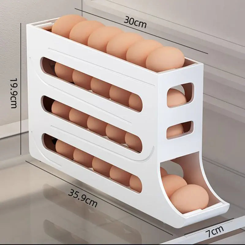 Förvaringshylla för ägg i lutande design med 4 våningar pentagow