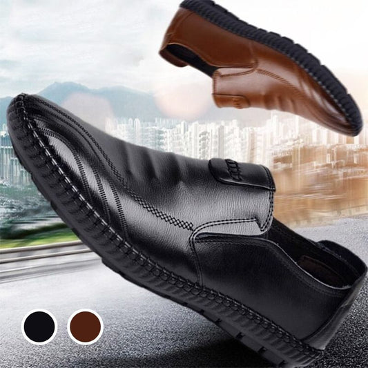 Men's Soft Leather Shoes Casual Loafers pentagow