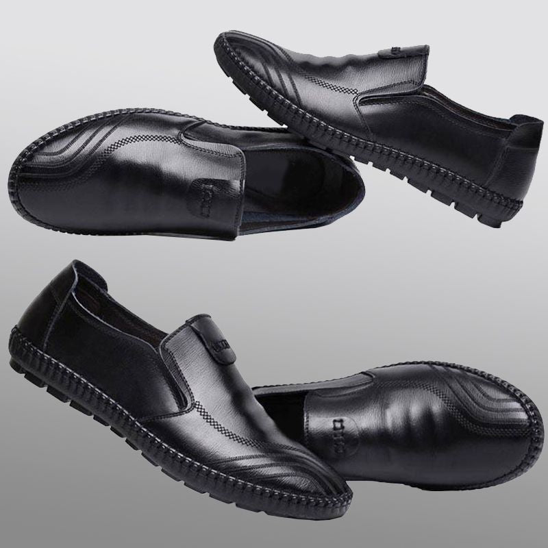 Men's Soft Leather Shoes Casual Loafers pentagow