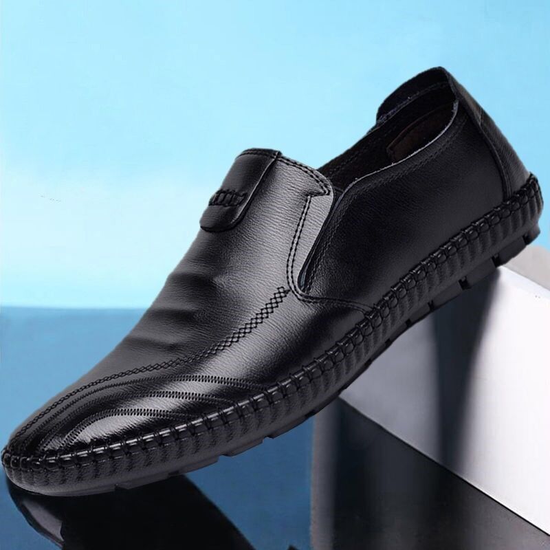 Men's Soft Leather Shoes Casual Loafers pentagow