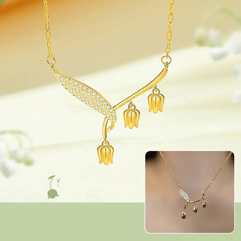 Women's Elegant Bell Orchid Necklace pentagow