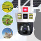 360° smart solövervakningskamera med tre skärmar för övervakning pentagow