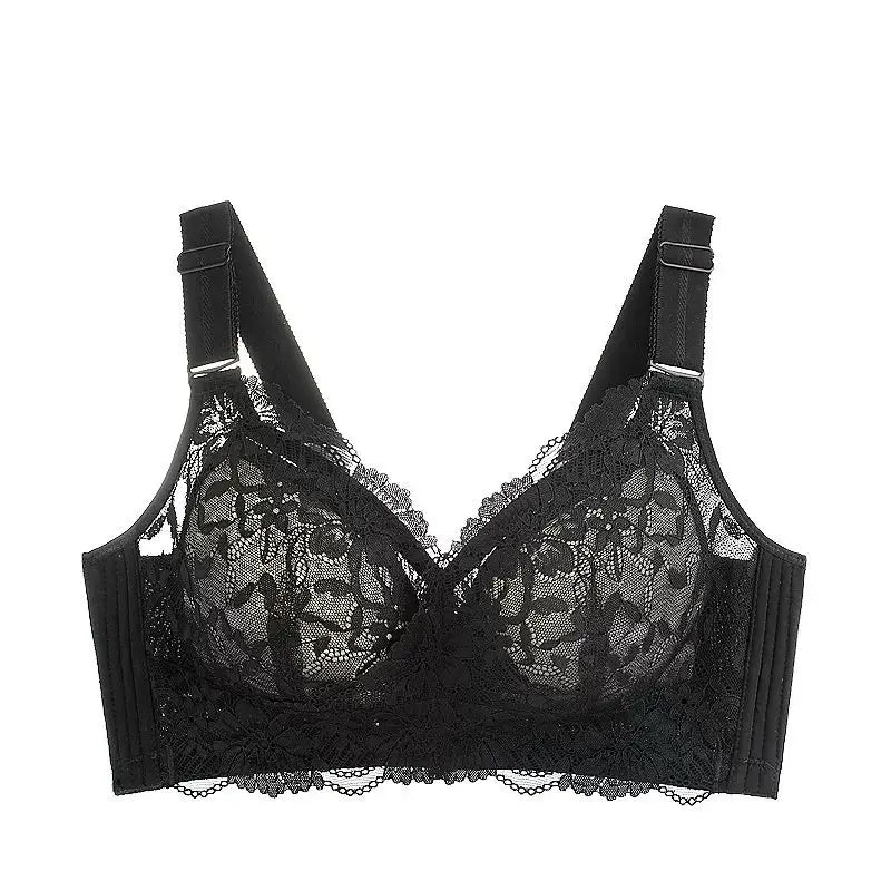 Breathable Wire-Free Full Coverage Lace Bra pentagow