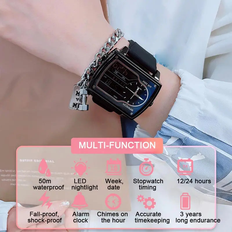 High-End Large Dial Waterproof Luminous Mechanical Watch pentagow