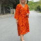 Elegant Printed Dress for Plus-Size Women pentagow