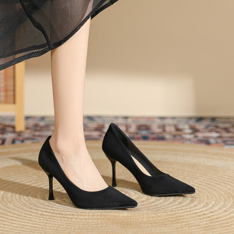 💥50% OFF & Free Shipping👠High-Quality Women's Pointed-Toe Black High Heels pentagow