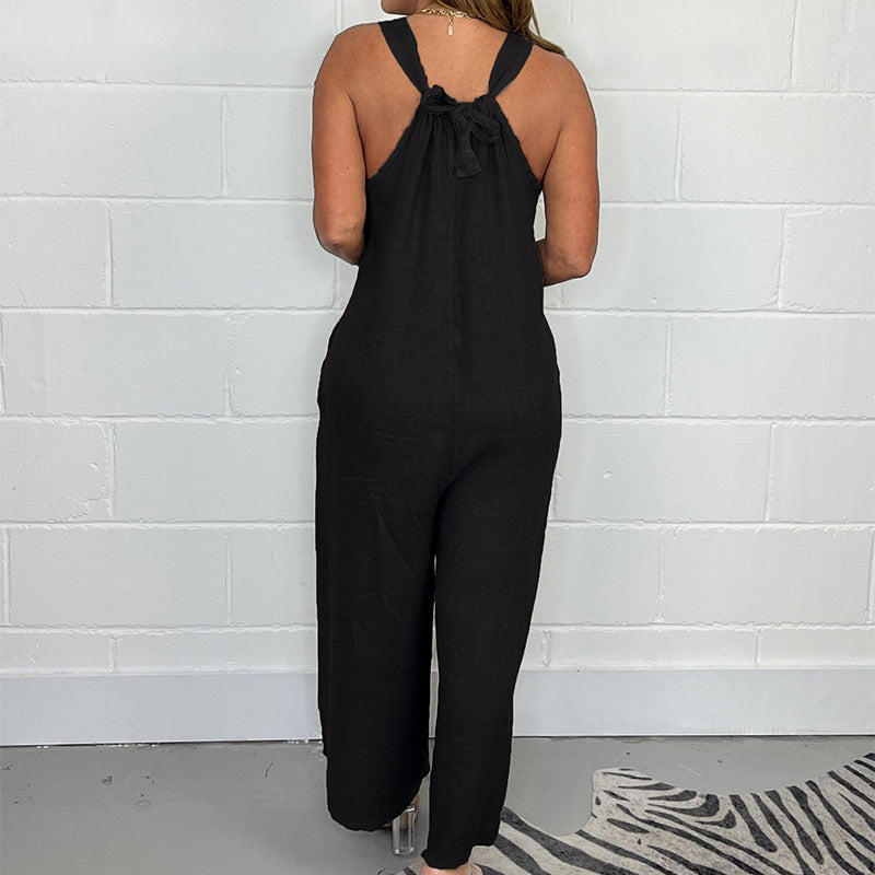 🔥HOT SALE 5O% OFF 🔥V-Neck Sleeveless Wide Leg Long Pants Jumpsuit pentagow