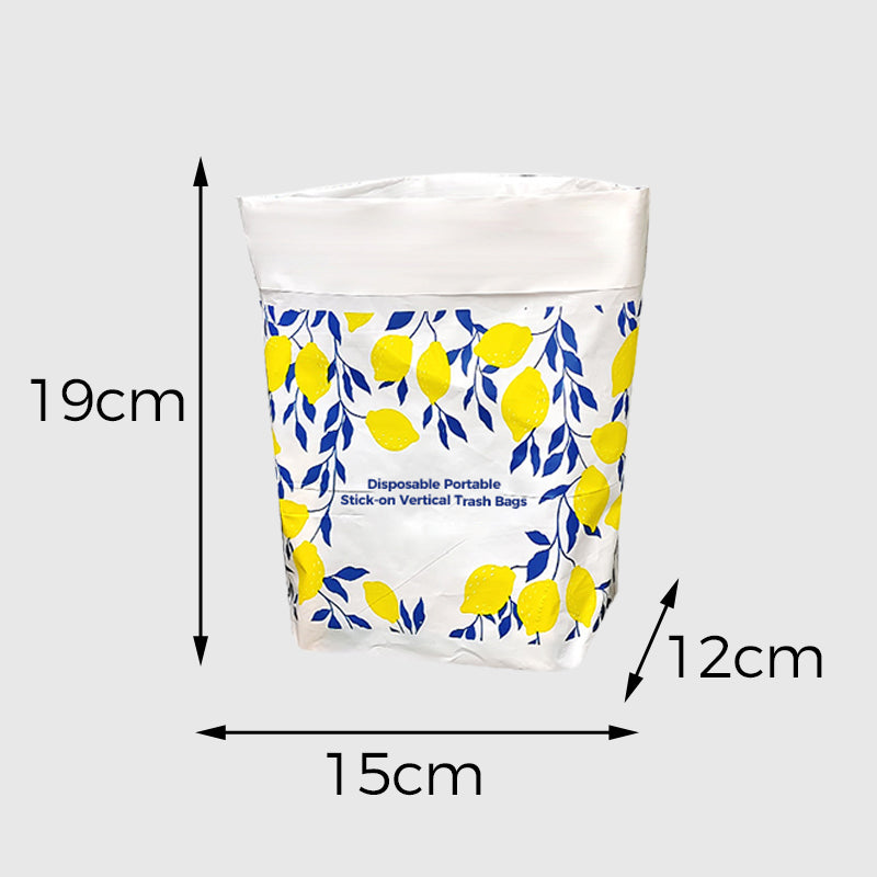 Disposable Portable Stick-on Vertical Trash Bags pentagow