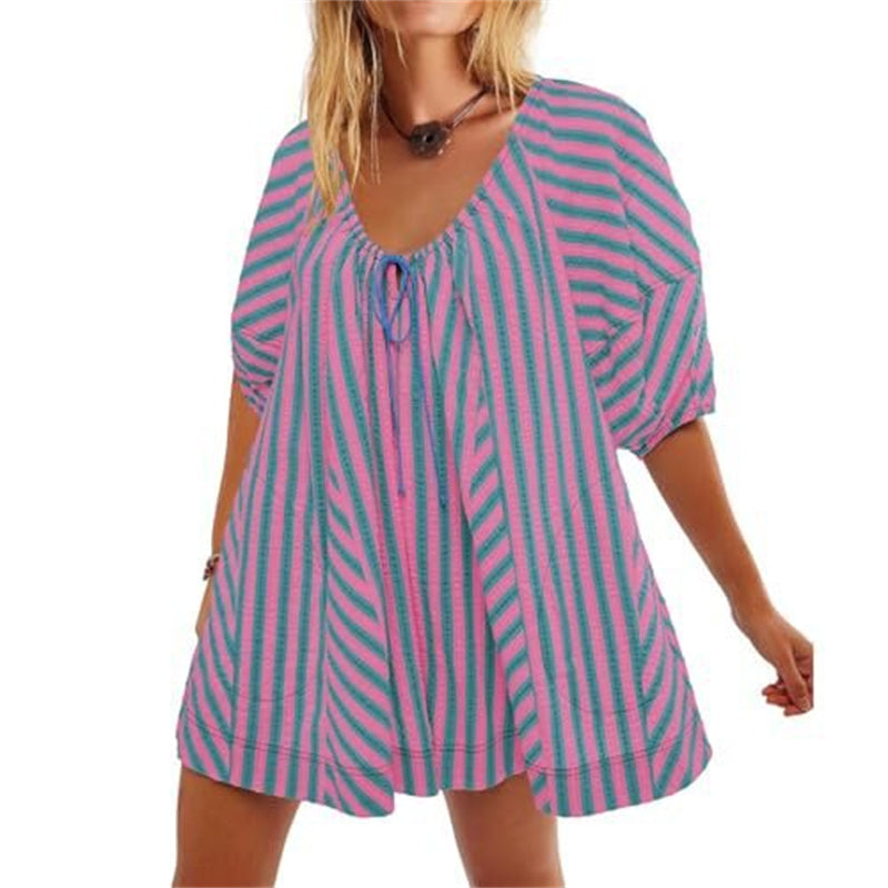 Puff Sleeves V Neck Rompers for Women pentagow