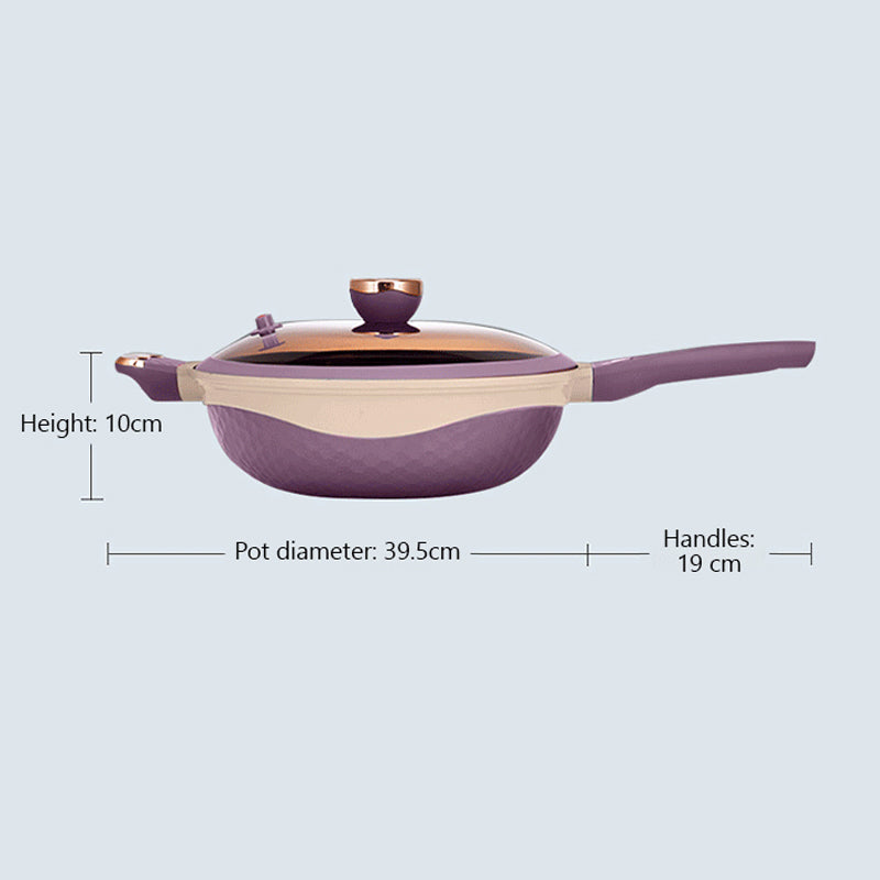 🍳Multifunktionell Non-Stick-stekpanna med lock pentagow