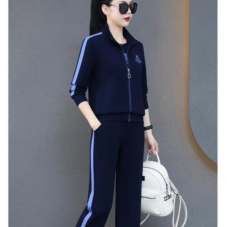 Damer Casual Zip Up Sweatsuit Set pentagow