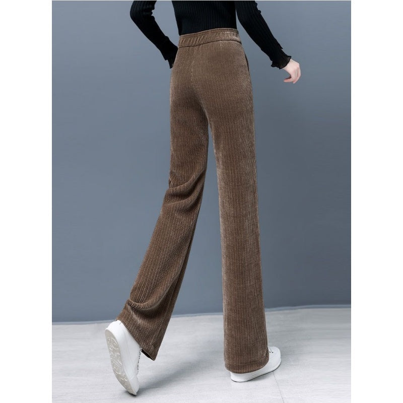 Women's High Waist Warm Wide-Leg Pants pentagow