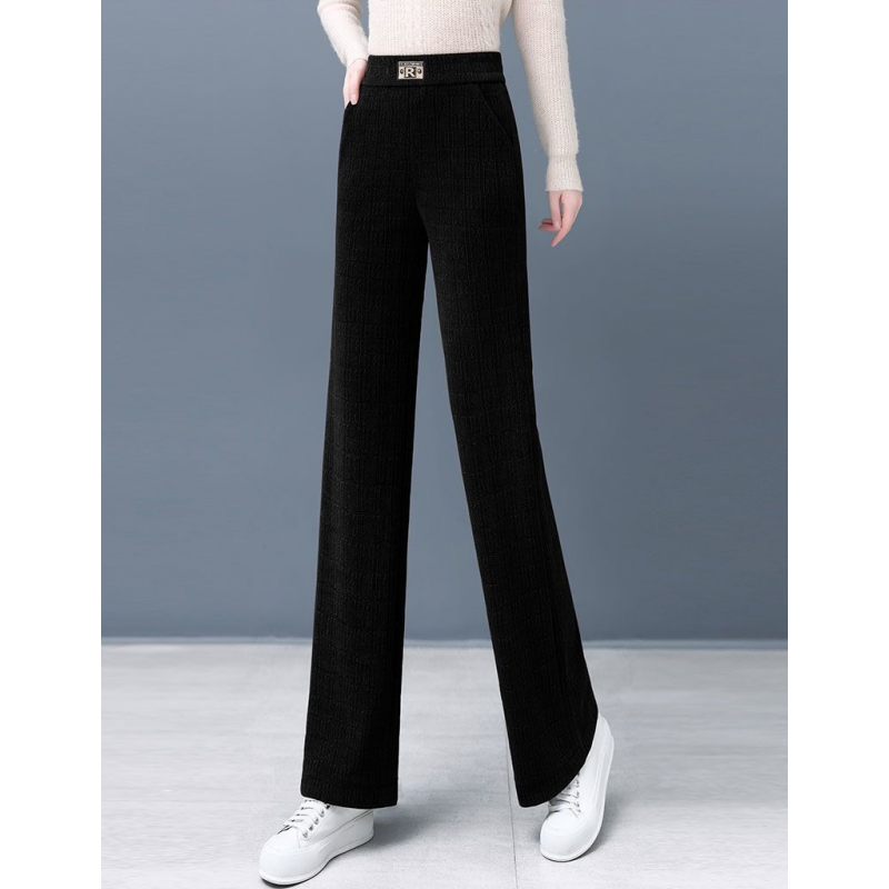 Women's High Waist Warm Wide-Leg Pants pentagow