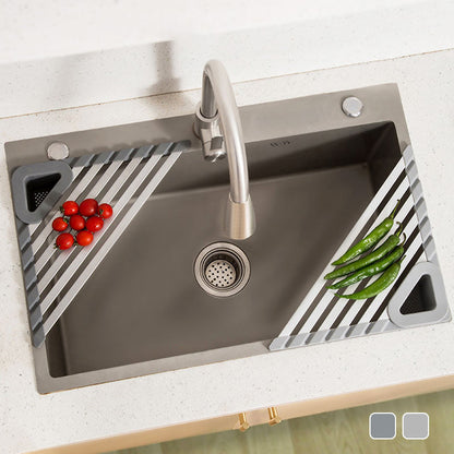 Multi-Functional Kitchen Sink Corner Drying Mat pentagow