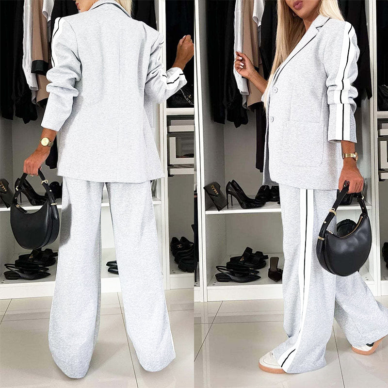 Women's 2-piece casual blazer and sweatpants set pentagow