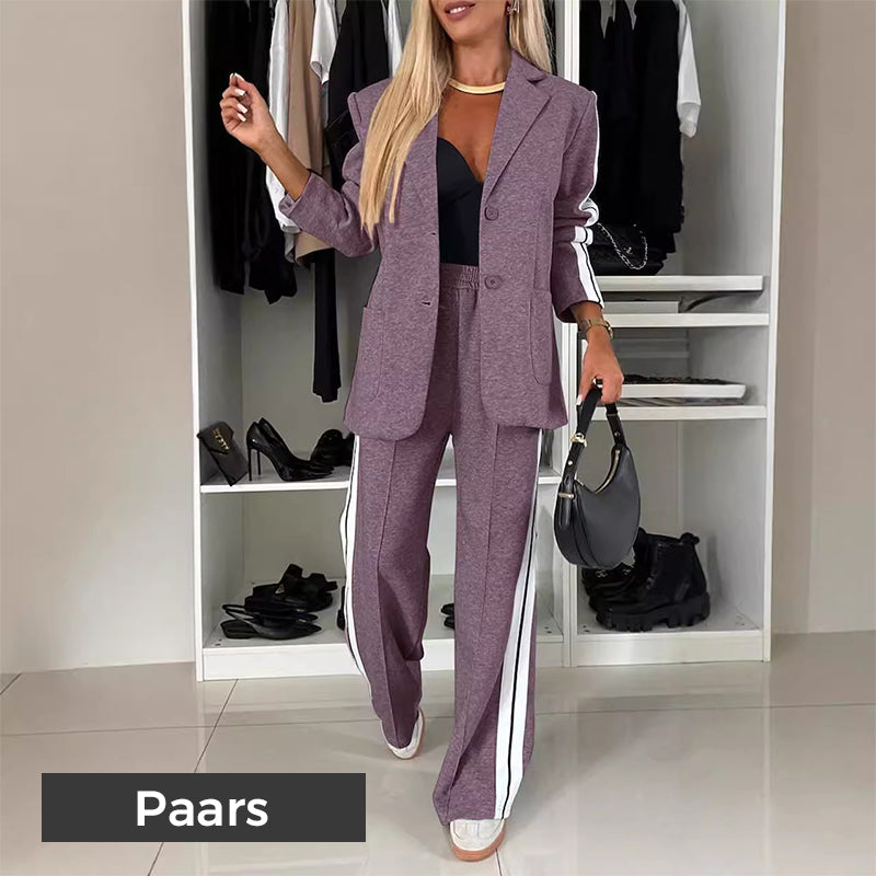 Women's 2-piece casual blazer and sweatpants set pentagow