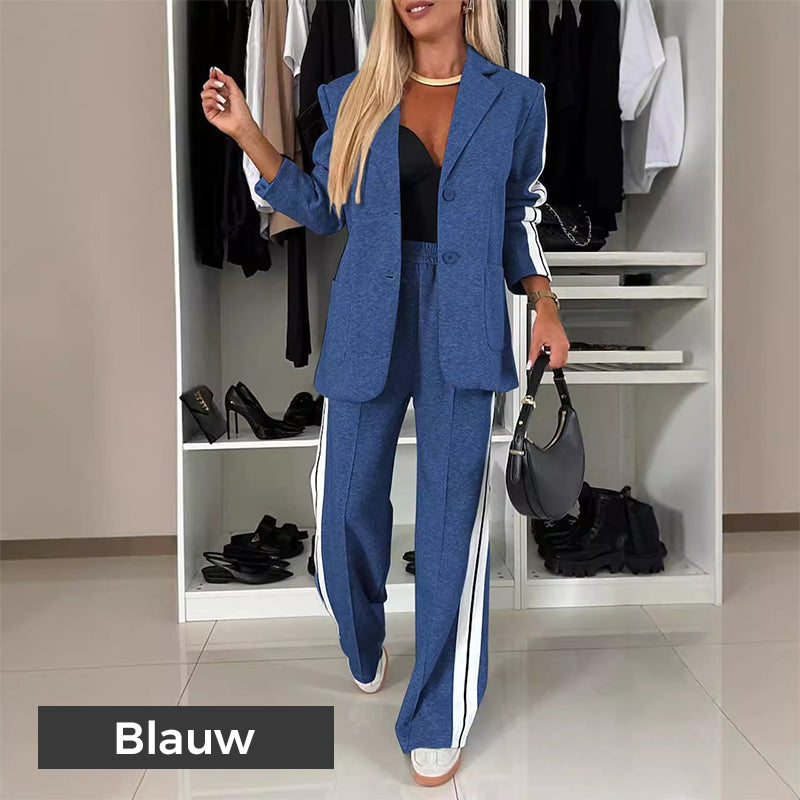 Women's 2-piece casual blazer and sweatpants set pentagow