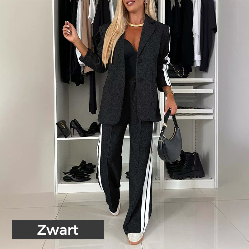 Women's 2-piece casual blazer and sweatpants set pentagow