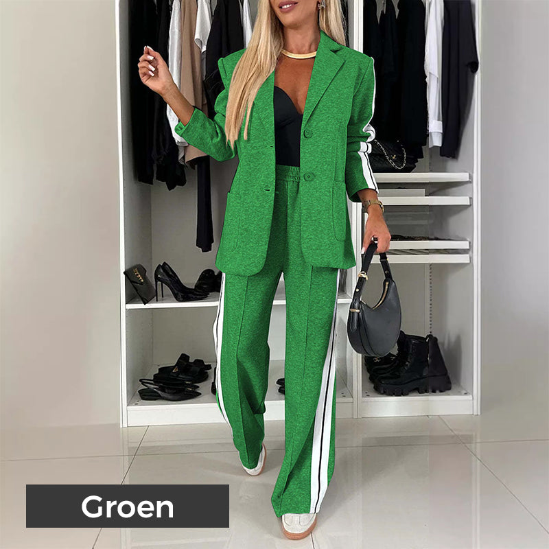 Women's 2-piece casual blazer and sweatpants set pentagow