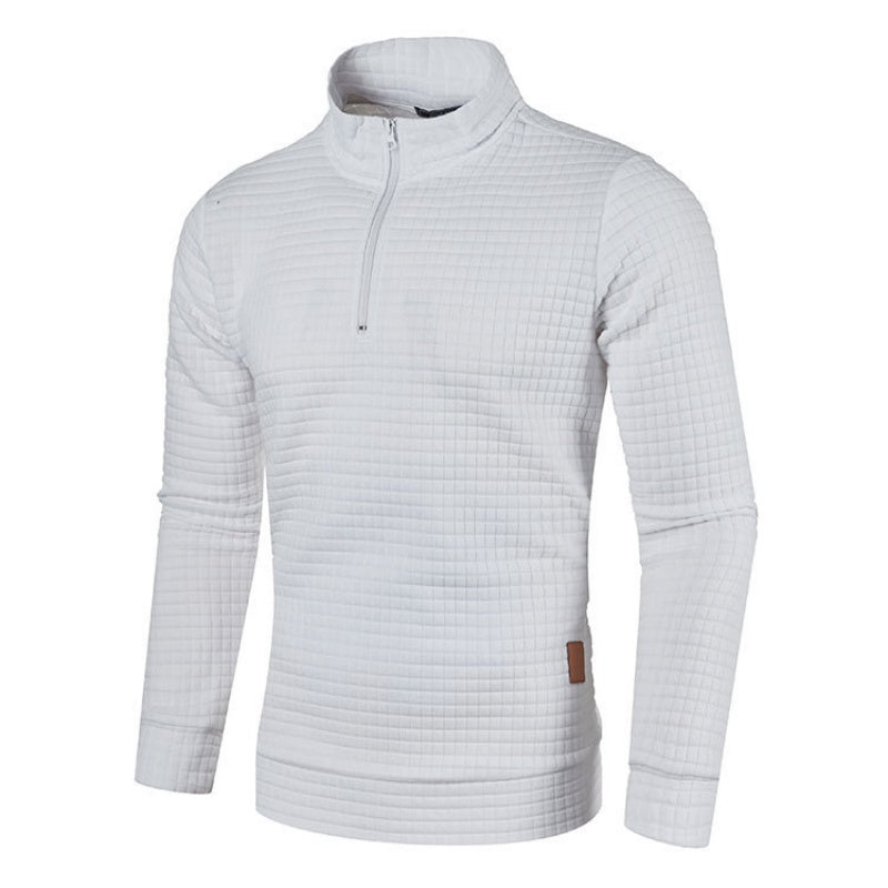 Men's Long Sleeve Quarter Zip Pullover Sweater pentagow