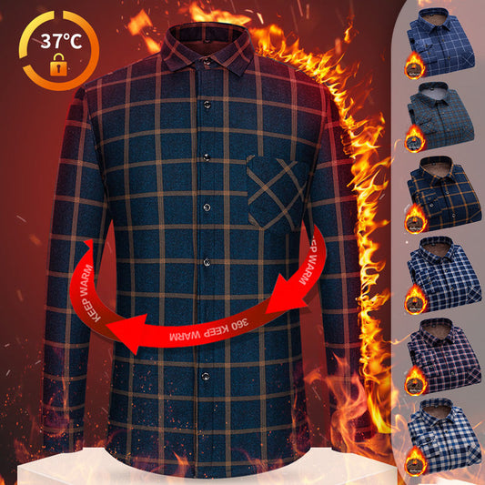 🔥Men’s Lined Button-Down Plaid Shirt🔥 pentagow