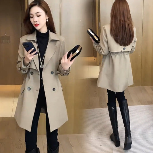 🔥Free shipping🔥Comfortable Waisted Lapel Trench Coat pentagow