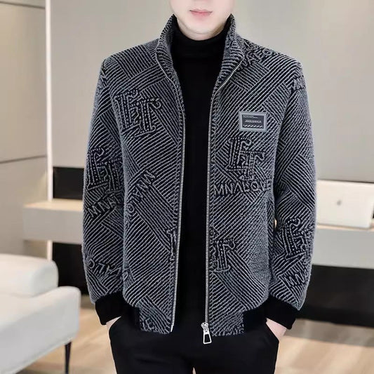 [Best Gift for Him] Men's Fashionable Warm and Casual Stand-up Collar Jacket pentagow