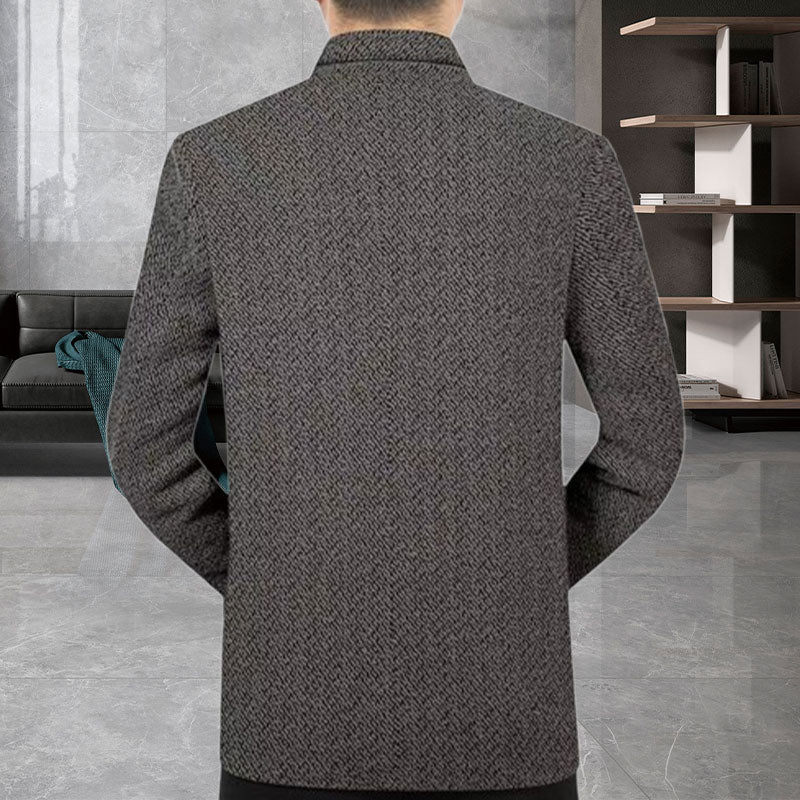 Casual Faux Tweed Blazer för män för höst och vinter pentagow