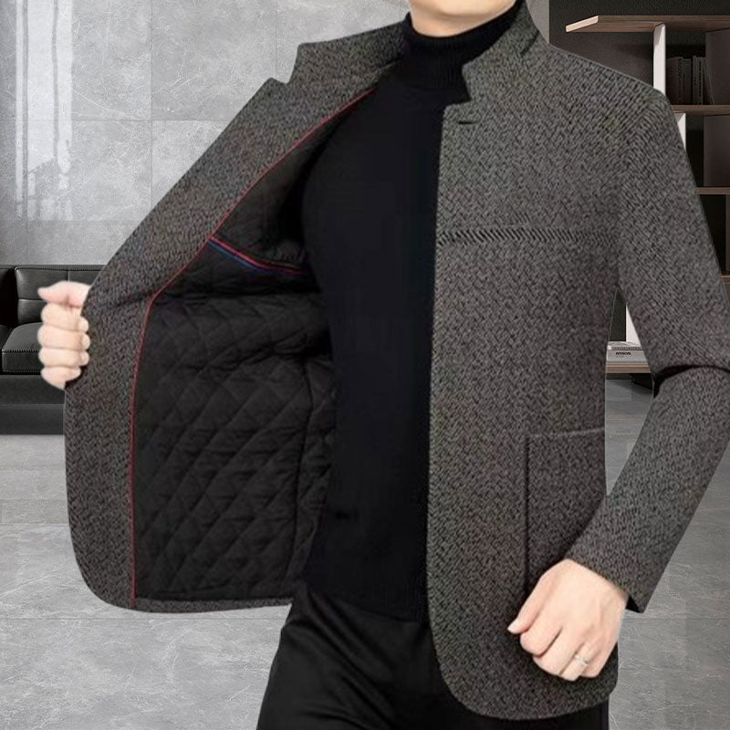 Casual Faux Tweed Blazer för män för höst och vinter pentagow