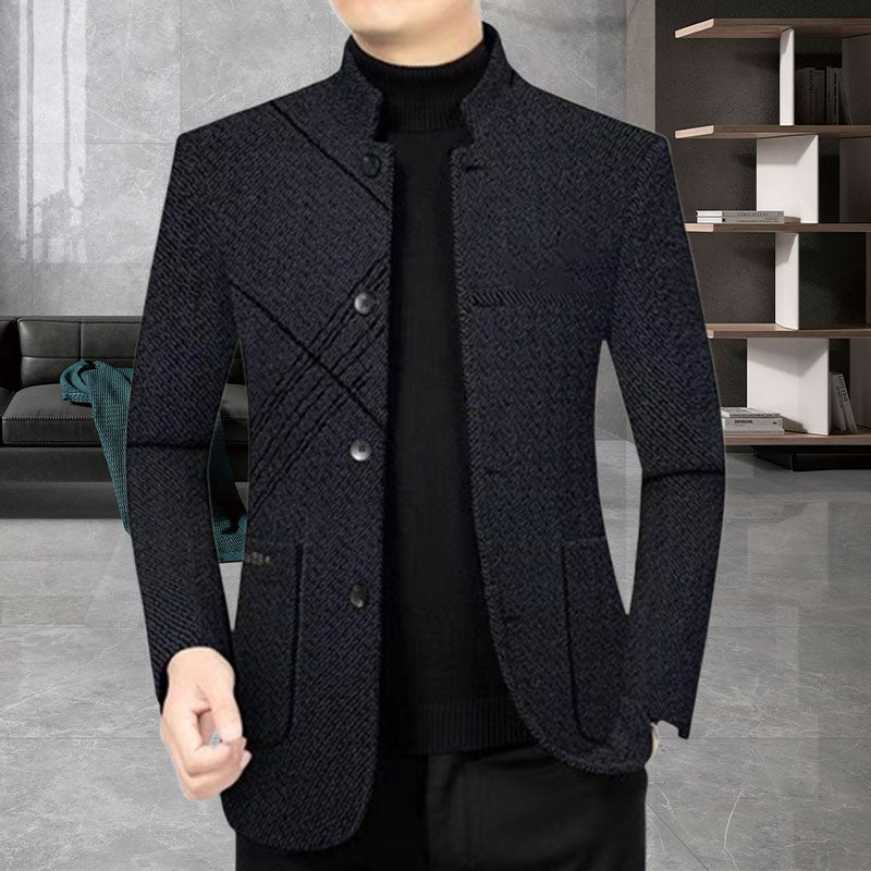 Casual Faux Tweed Blazer för män för höst och vinter pentagow