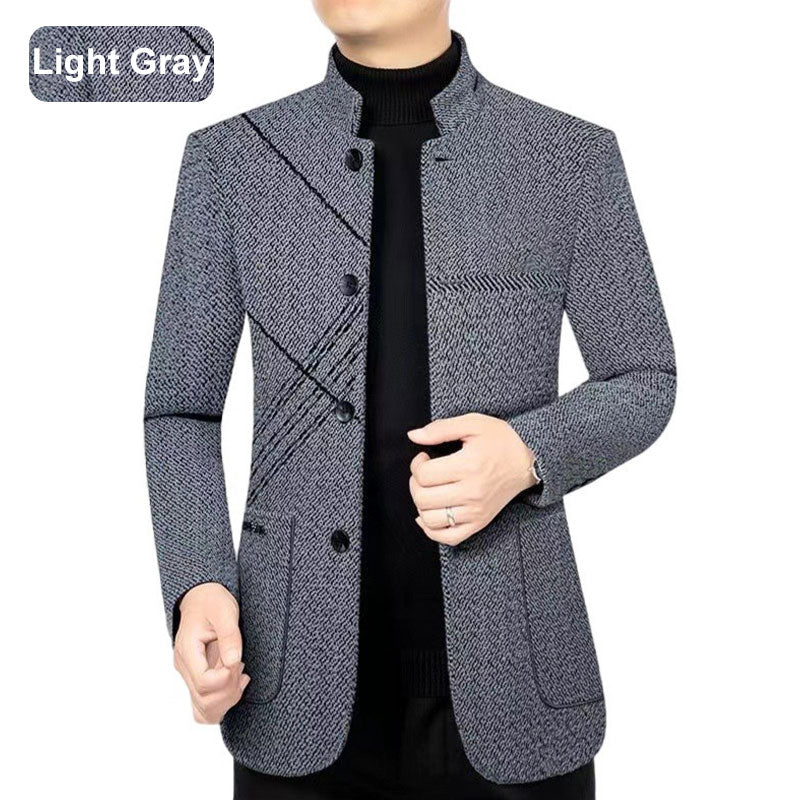 Casual Faux Tweed Blazer för män för höst och vinter pentagow