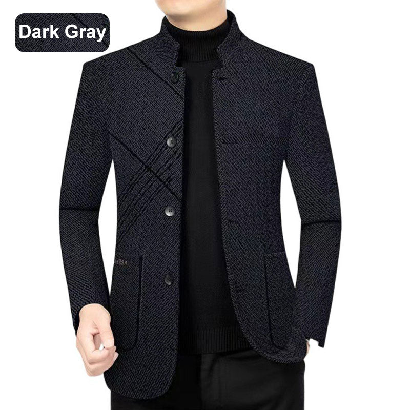 Casual Faux Tweed Blazer för män för höst och vinter pentagow