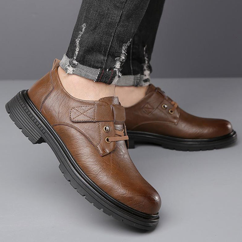 Men's Breathable Retro PU Leather Soft Sole Shoes pentagow