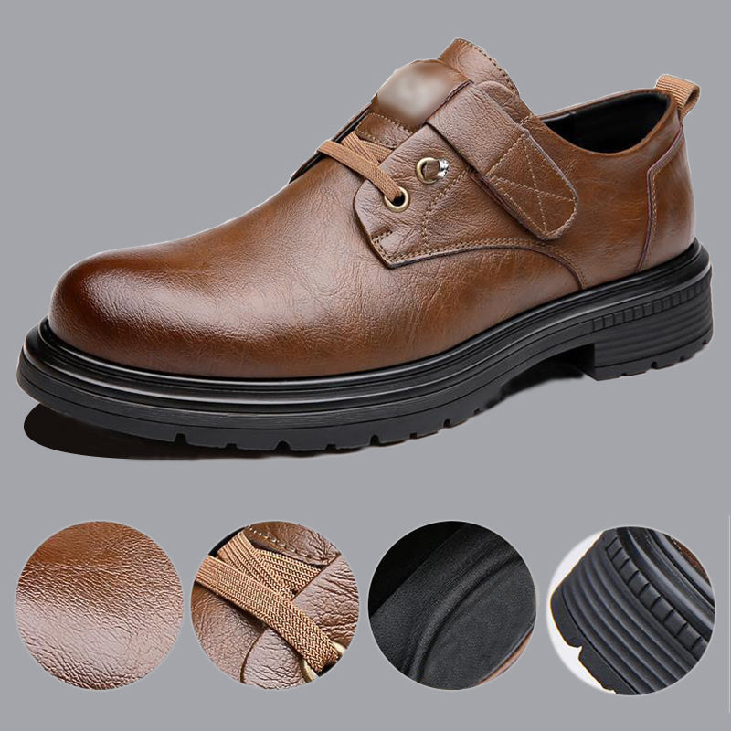 Men's Breathable Retro PU Leather Soft Sole Shoes pentagow