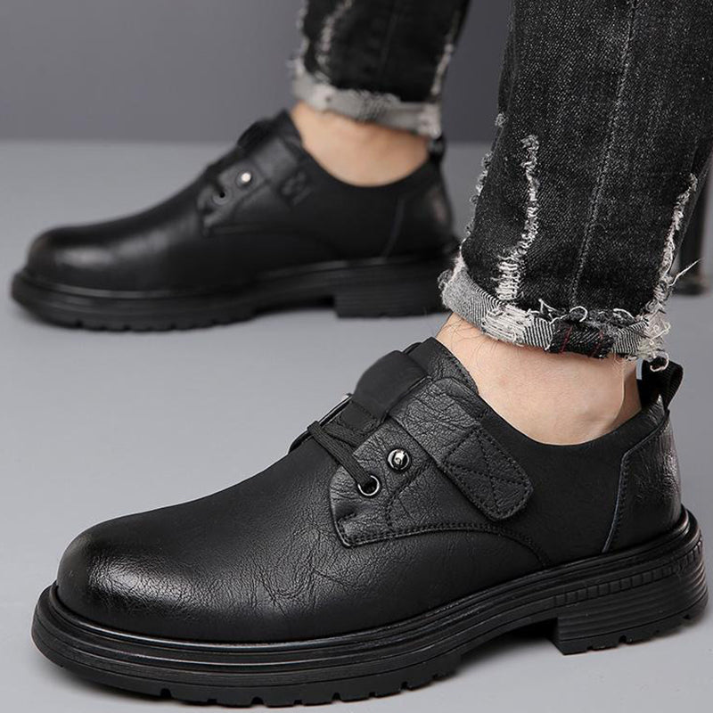 Men's Breathable Retro PU Leather Soft Sole Shoes pentagow