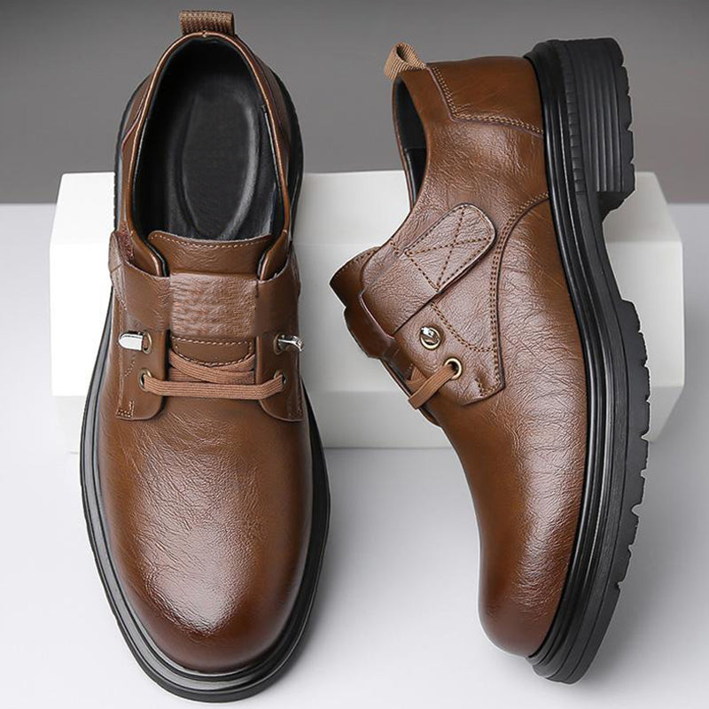 Men's Breathable Retro PU Leather Soft Sole Shoes pentagow