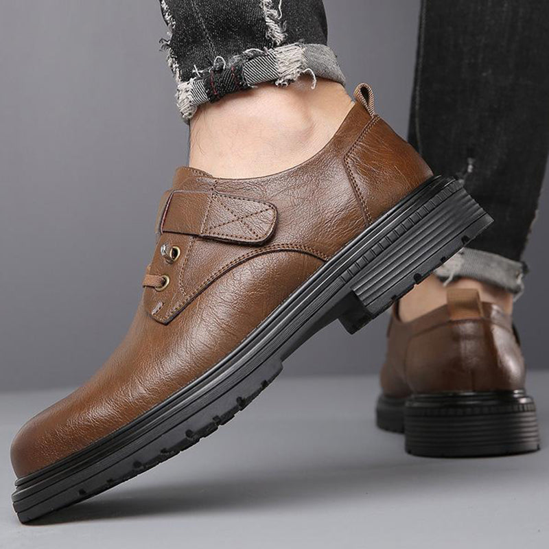 Men's Breathable Retro PU Leather Soft Sole Shoes pentagow