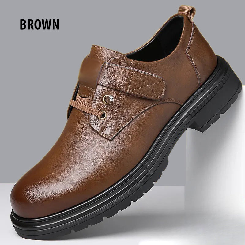 Men's Breathable Retro PU Leather Soft Sole Shoes pentagow