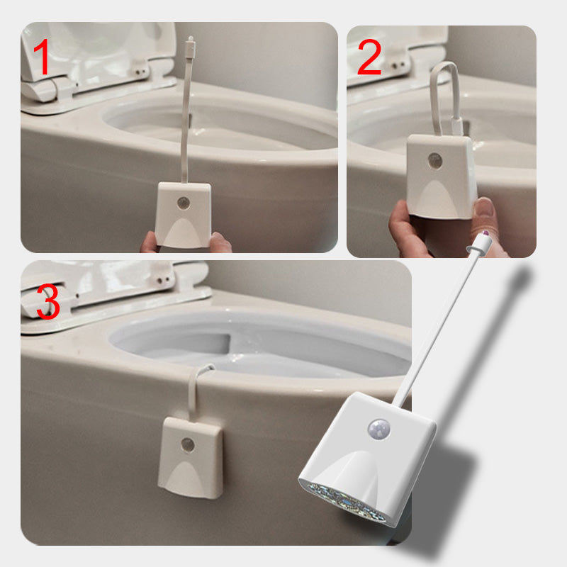 Waterproof LED Rechargeable Toilet Smart Night Light pentagow