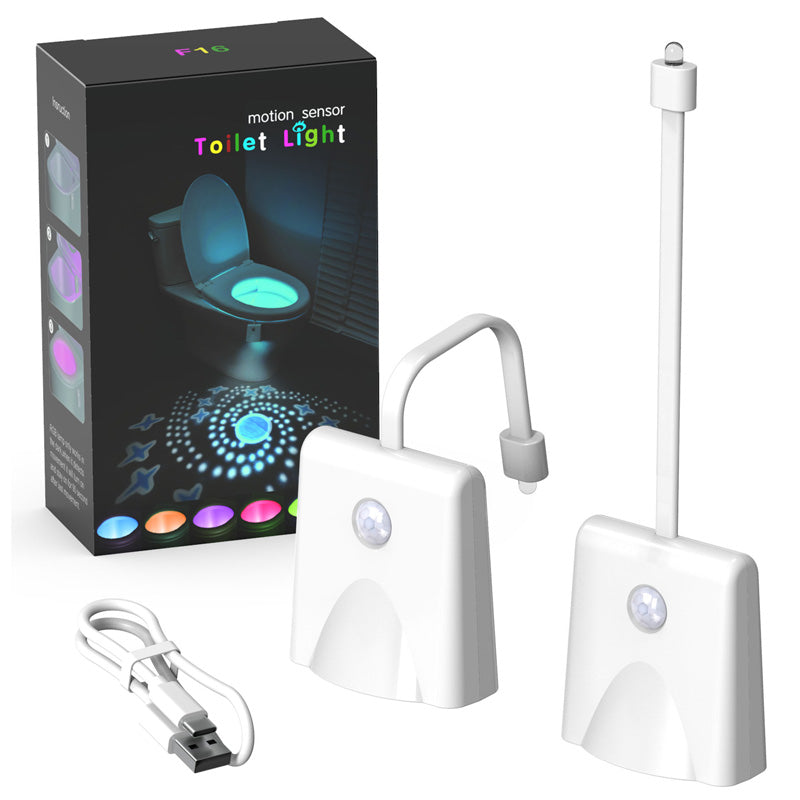 Waterproof LED Rechargeable Toilet Smart Night Light pentagow