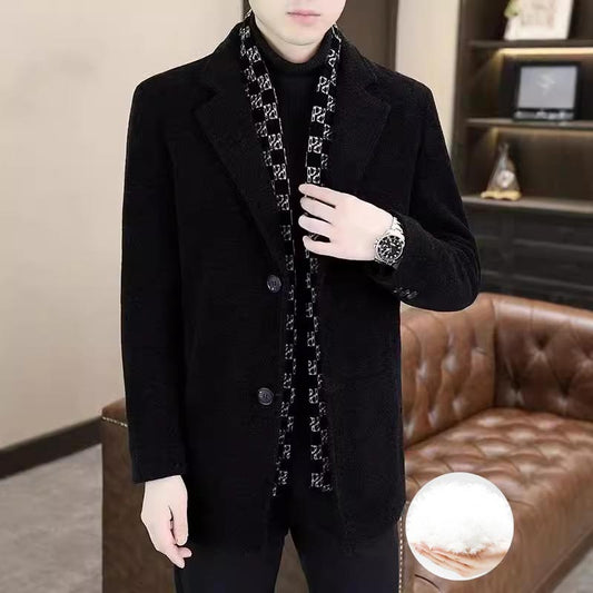 Men's Mid-Length Wool Coat | Thick Down, Elegant Design 🧥❄️ pentagow